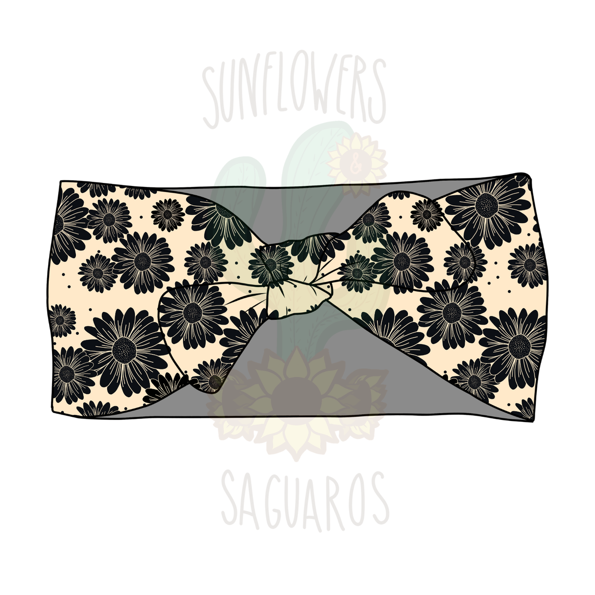 Sunflowers Black