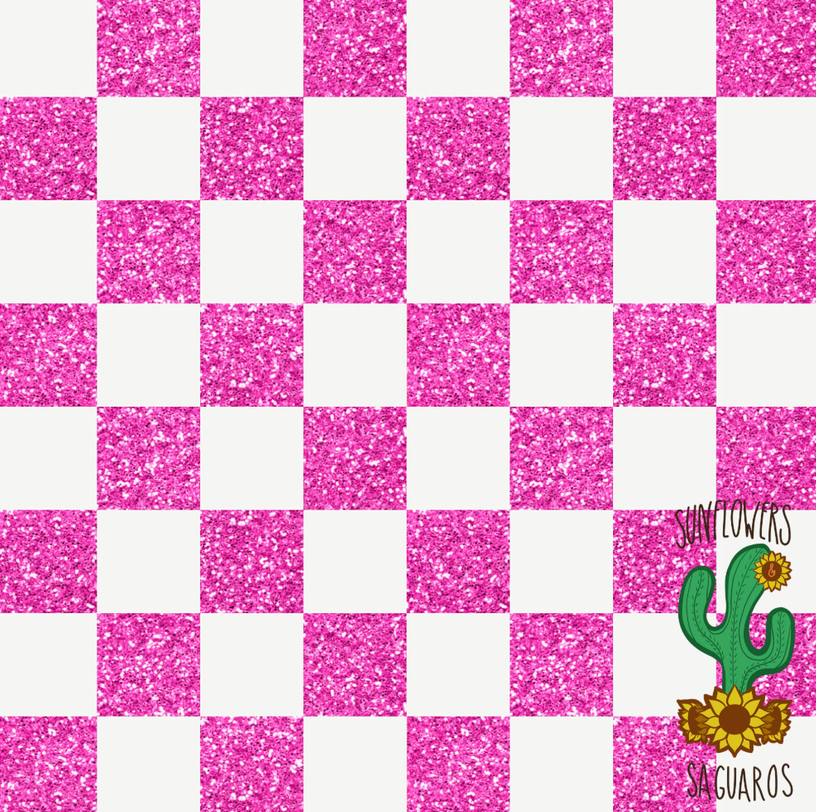 Sparkly Pink Checkered