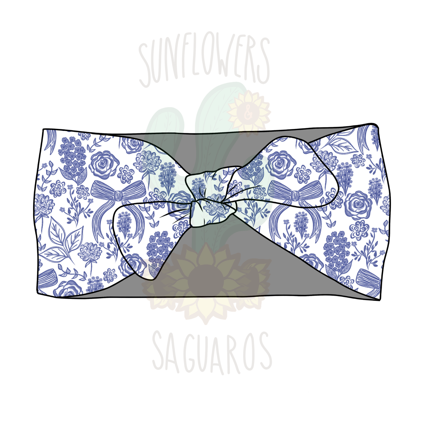 Blue Floral + Bows