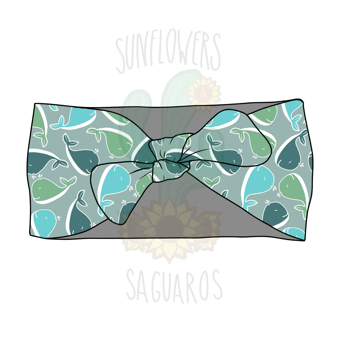 Whales Blue & Green