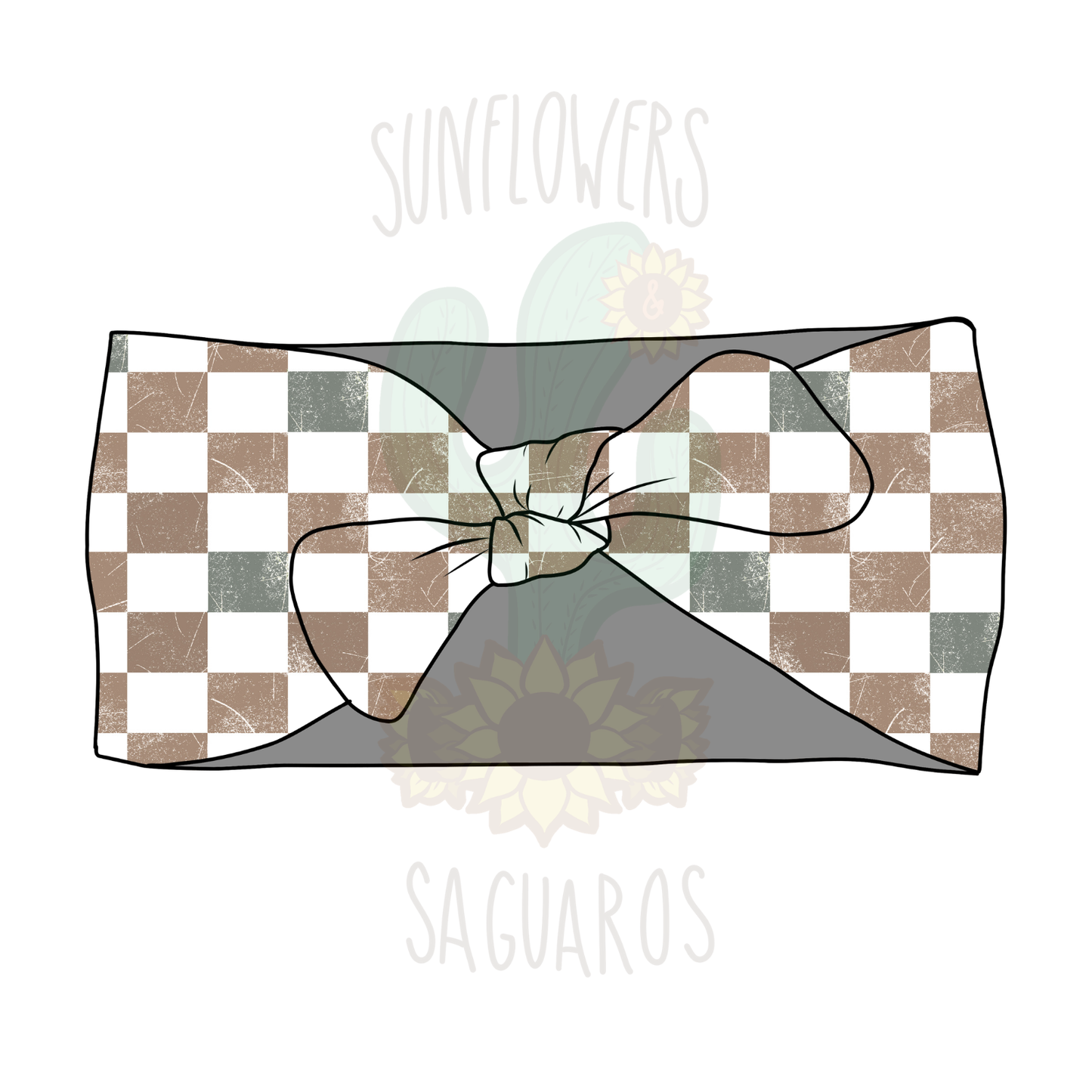 Grunge Checkered Brown