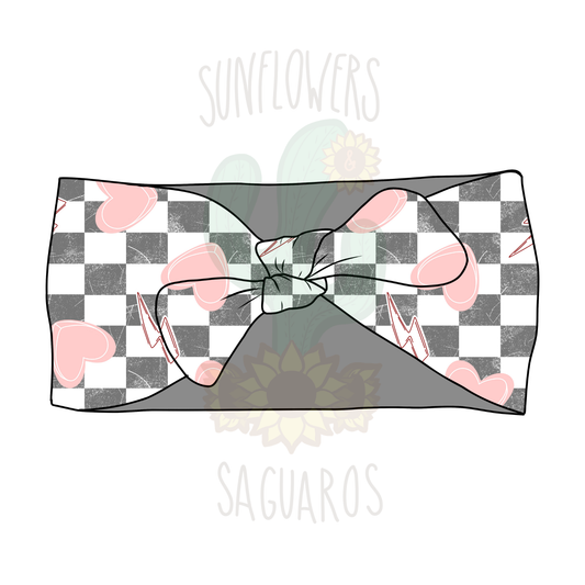 Pink Checkered Heart