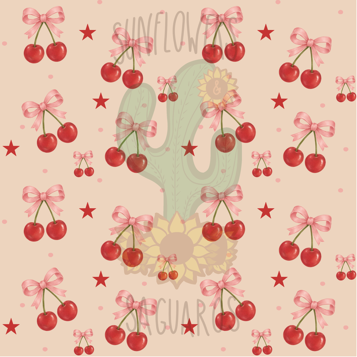 Dainty Cherry Bows
