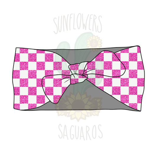 Sparkly Pink Checkered