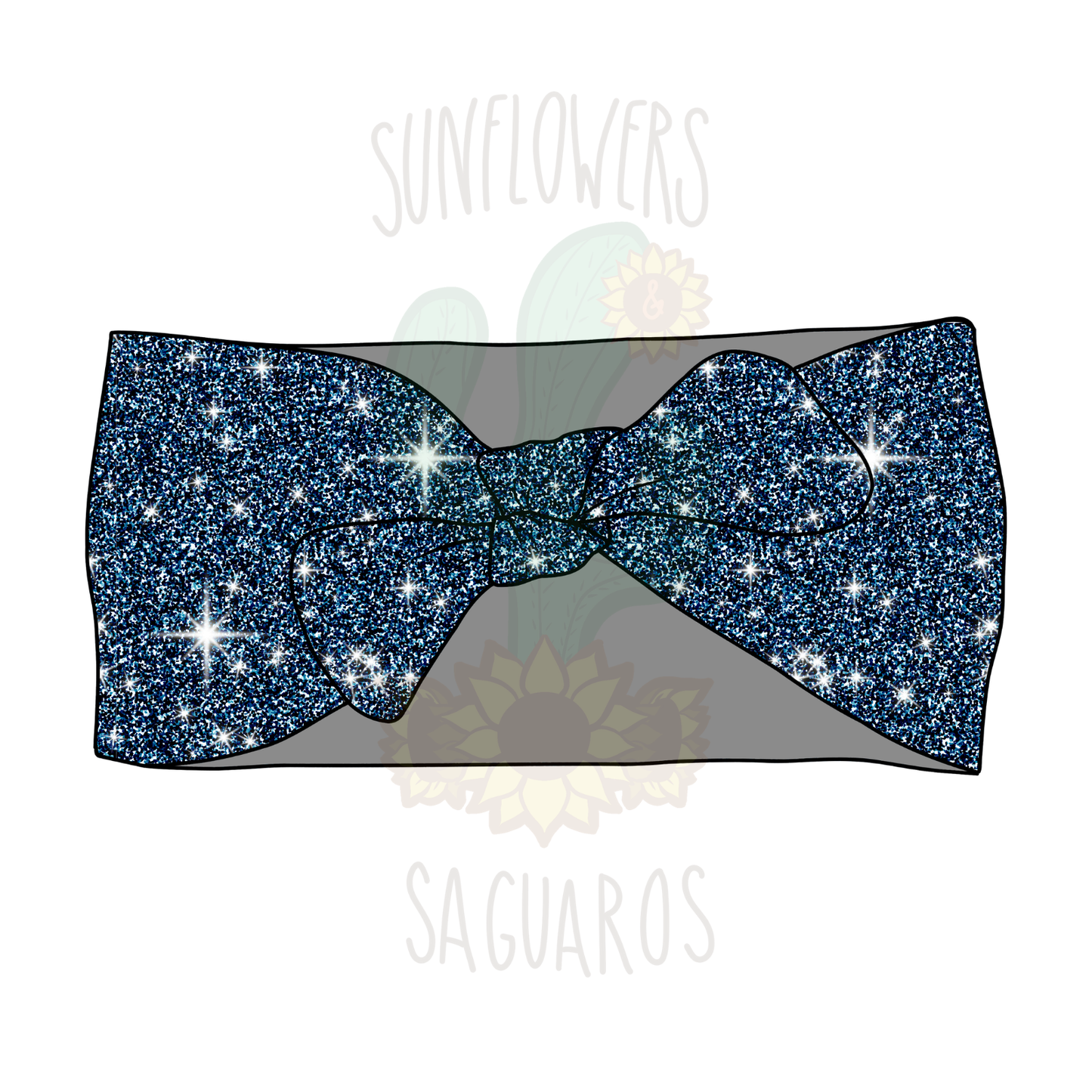 Faux Glitter Blue