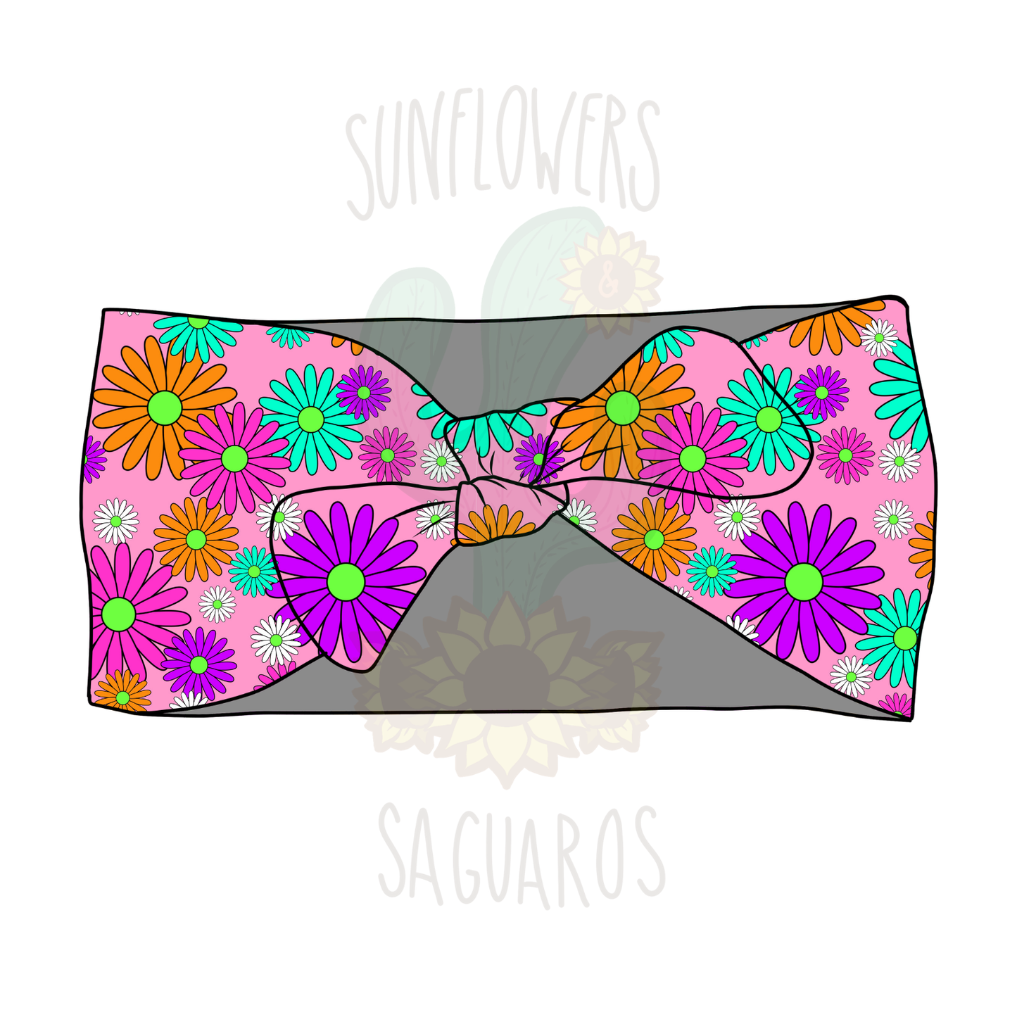 Neon Floral Pink