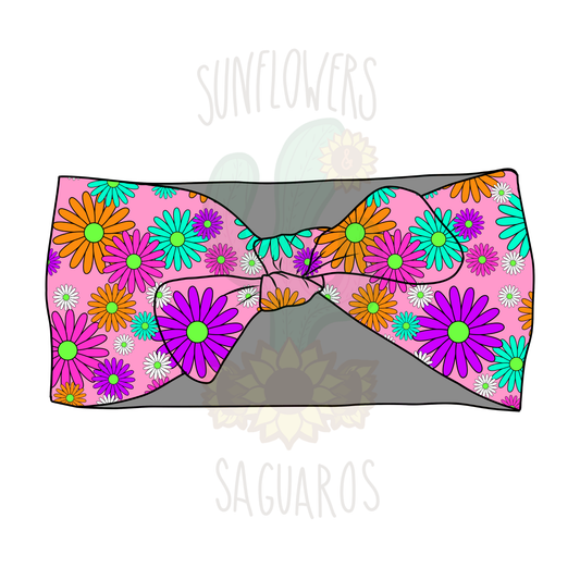 Neon Floral Pink