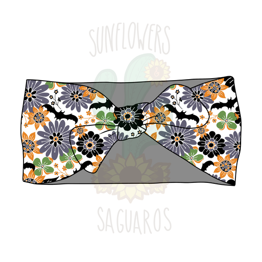 Halloween Floral Bats