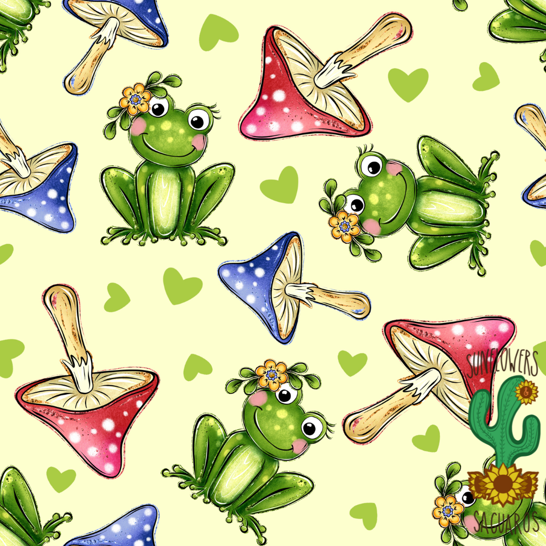 Floral Frogs & Mushrooms