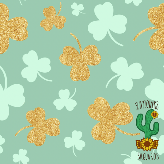 Glittery Clovers