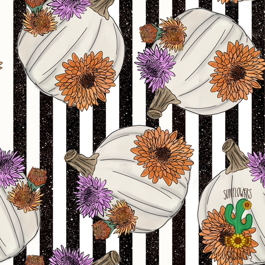 Stripes Floral Pumpkins