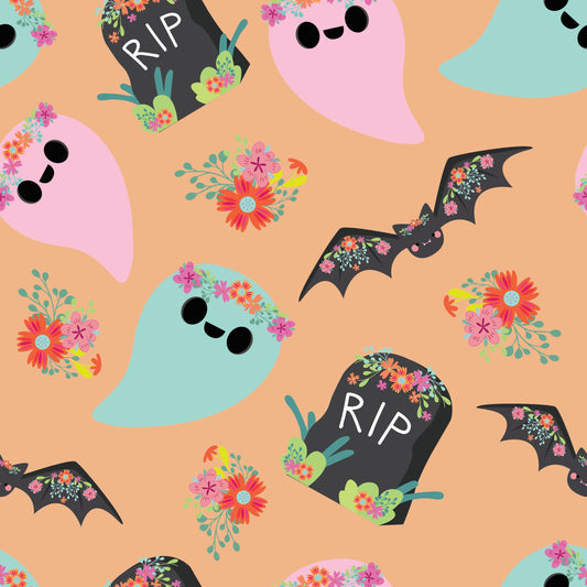 Halloween Floral Ghosts