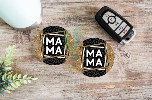 Cheetah Black & Gold Glitter Mama