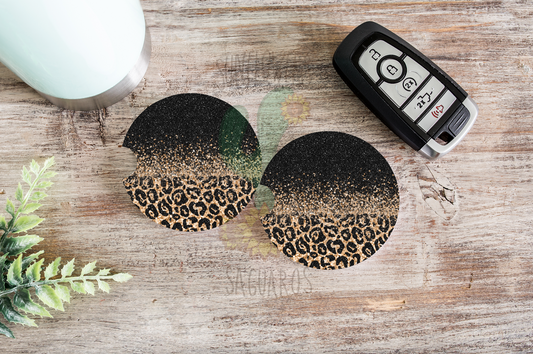 Cheetah Black & Gold Glitter