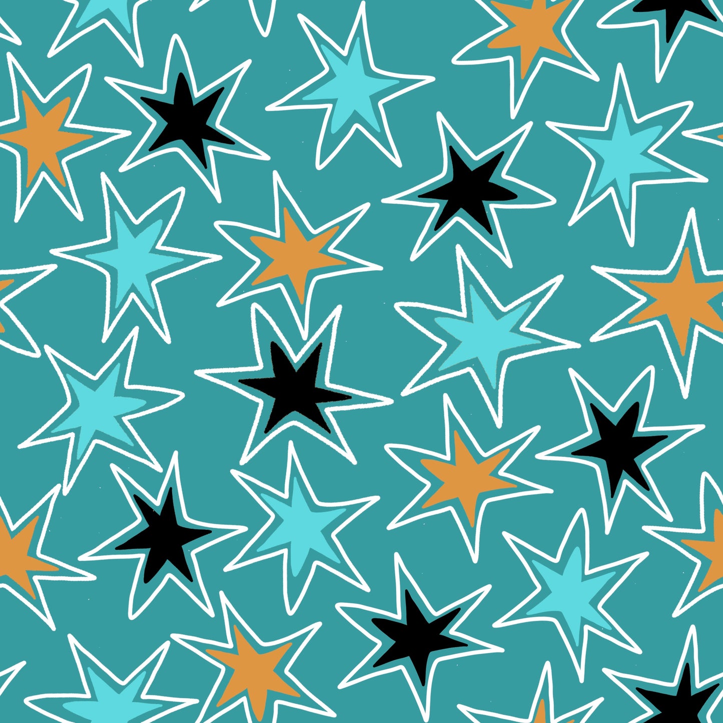 Stars Blue & Orange